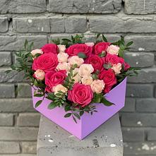 Цветочная композиция из Розы в коробке #REPLACE_PRED# Красногородске