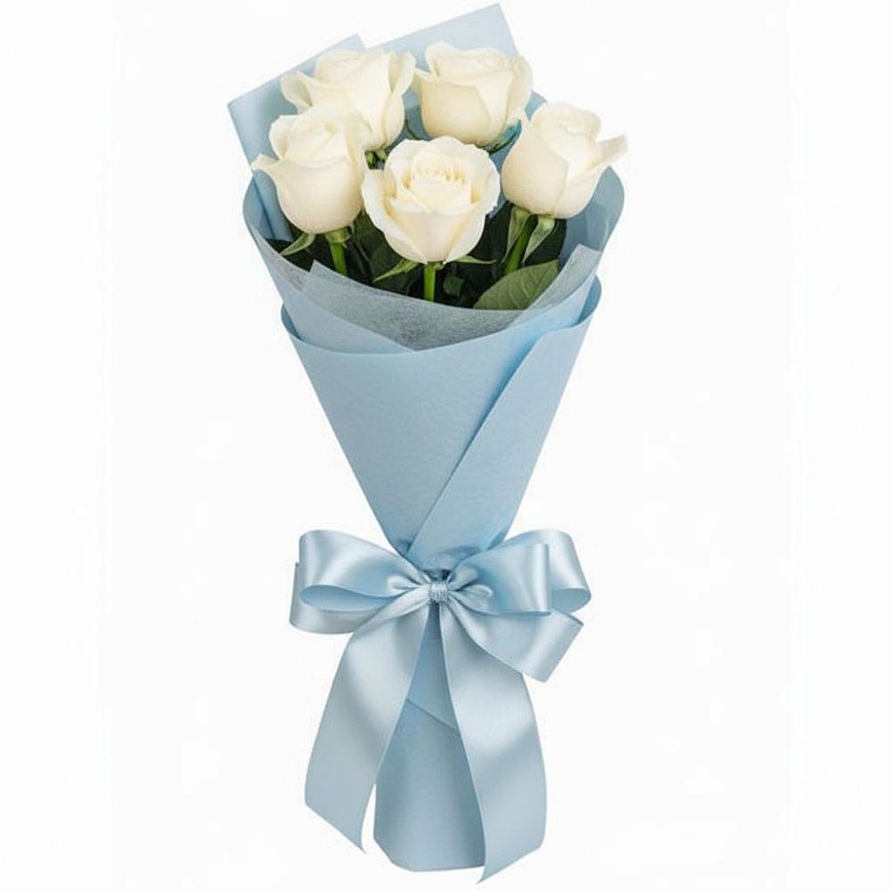 Букет 5 Белых роз Проуд в Красногородске