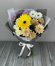 Букет цветов из:  Розы, Герберы и Хризантемы #REPLACE_PRED# Красногородске