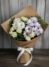 Букет цветов из:  Хризантемы и Розы в Красногородске