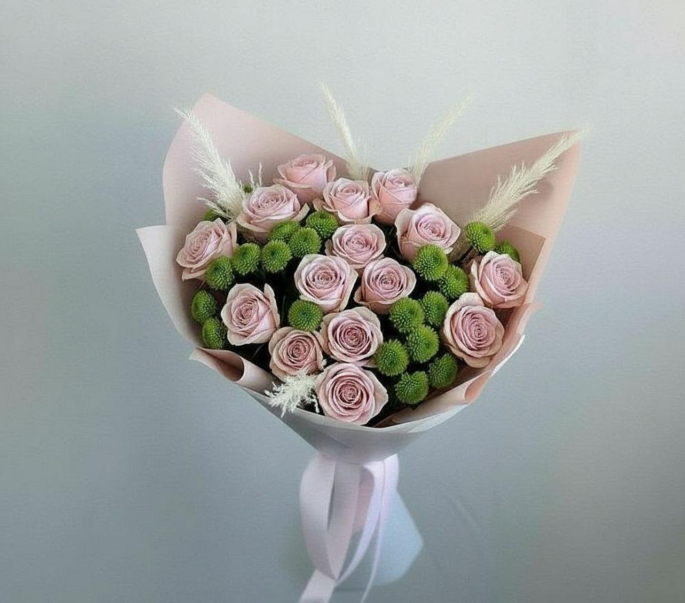 Букет цветов из: Розы и Хризантемы в Красногородске