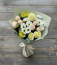Букет цветов из:  Альстромерии, Розы и Хризантемы в Красногородске