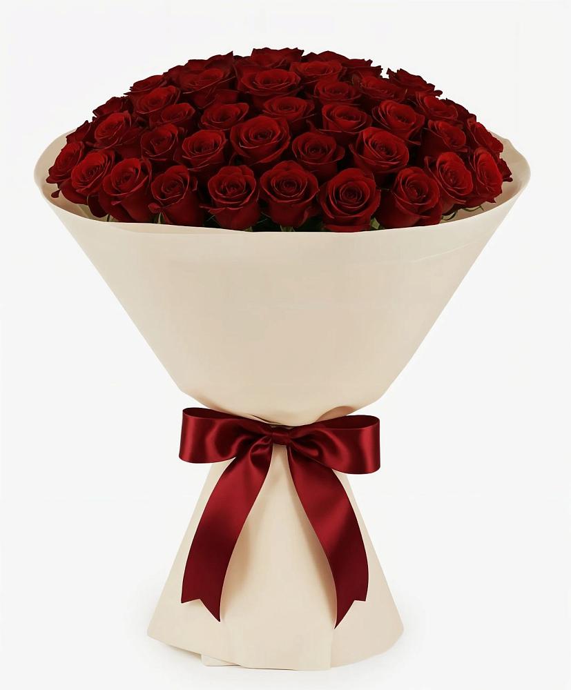 Букет 101 Бордовая роза Блэк Бакарра в Красногородске